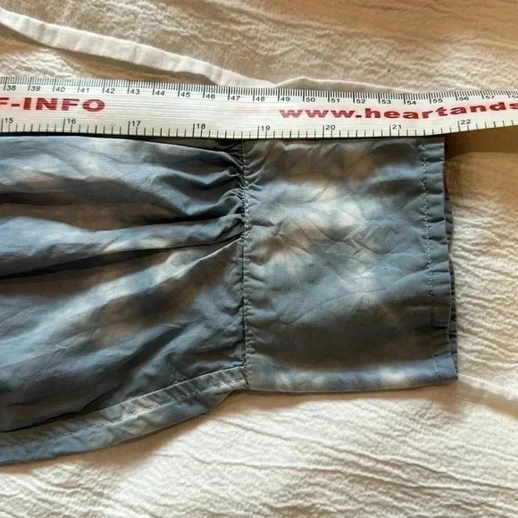 Nili Lotan - NWOT - crinkle blue tie dye relaxed fit tunic shirt. - Picture 5 of 10